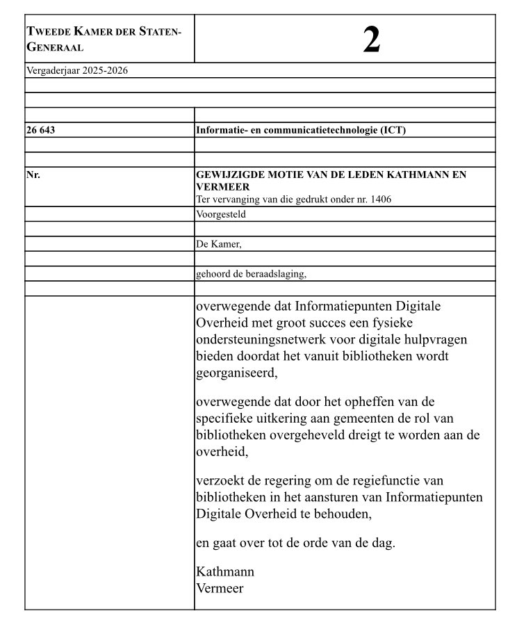 Biebnieuws | Gisteren heeft de Tweede Kamer deze motie aangenomen over de belangrijke rol van de bibliotheken bij de Informatiepunten Digitale Overheid (IDO).