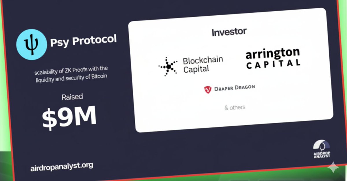 CryptoMark707's tweet photo. 🪂New Airdrops Coming on Psy Protocol Points System Live .

▪️Airdrops : Confirmed
▪️Cost : FREE
▪️Funding Raise : 9M
▪️Potential : $500+

Let's Dive into the step-by-step Guide 🧵👇 https://t.co/PUntpIArtM