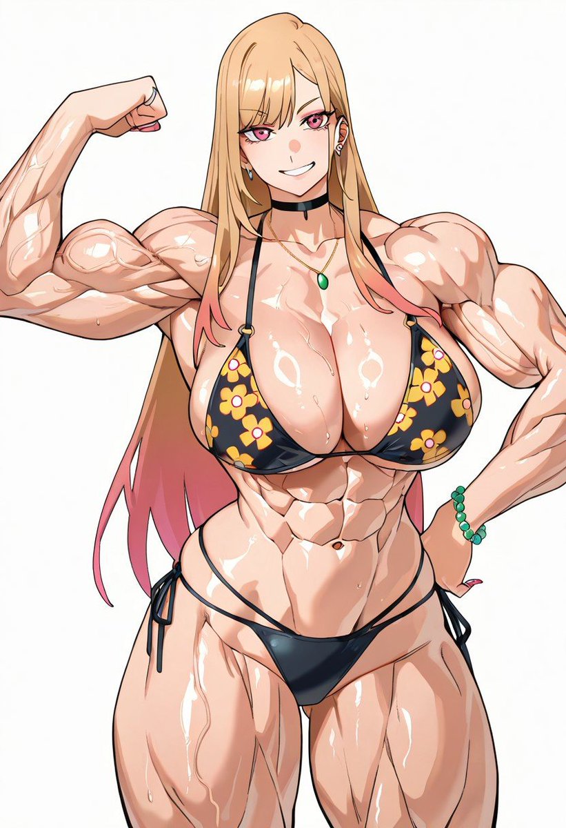Anime_Muscle_'s tweet photo. Buff Marin kitagawa #SonoBisqueDollWaKoiWoSuru #marinkitawaga #bikini #muscular_female #fbb #abs #fanart https://t.co/oEMrmZw5J4