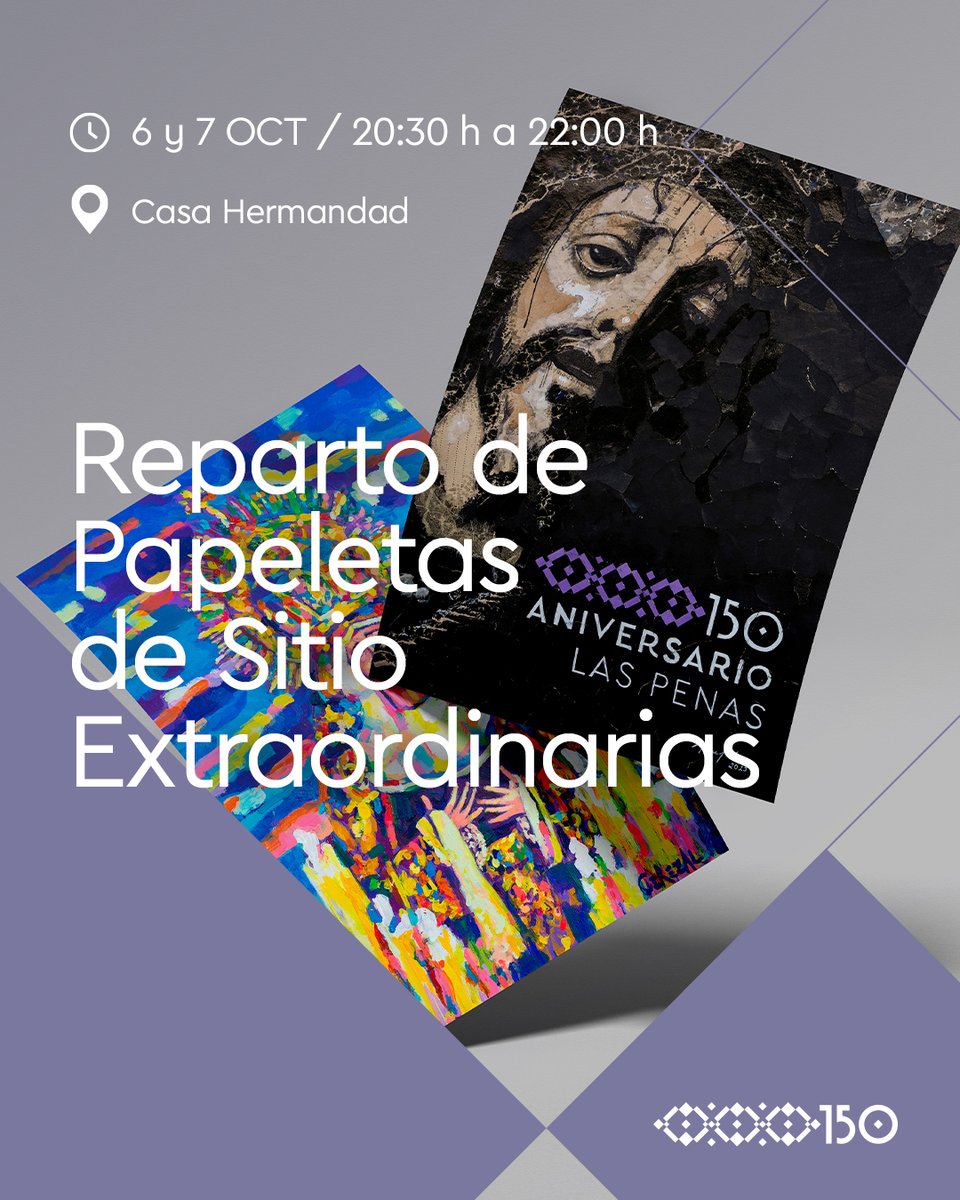 🟪⬛ 𝗥𝗘𝗣𝗔𝗥𝗧𝗢 𝗗𝗘 𝗣𝗔𝗣𝗘𝗟𝗘𝗧𝗔𝗦 𝗗𝗘 𝗦𝗜𝗧𝗜𝗢 𝗣𝗔𝗥𝗔 𝗟𝗔 𝗣𝗔𝗥𝗧𝗜𝗖𝗜𝗣𝗔𝗖𝗜𝗢𝗡 𝗘𝗡 𝗟𝗢𝗦 𝗖𝗨𝗟𝗧𝗢𝗦 𝗘𝗫𝗧𝗘𝗥𝗡𝗢𝗦 𝗔 𝗖𝗘𝗟𝗘𝗕𝗥𝗔𝗥 𝗖𝗢𝗡 𝗠𝗢𝗧𝗜𝗩𝗢 𝗗𝗘𝗟 𝟭𝟱𝟬 𝗔𝗡𝗜𝗩𝗘𝗥𝗦𝗔𝗥𝗜𝗢 𝗙𝗨𝗡𝗗𝗔𝗖𝗜𝗢𝗡𝗔𝗟 ⬛🟪⁣⁣
⁣⁣
📅 6 y 7 de octubre de