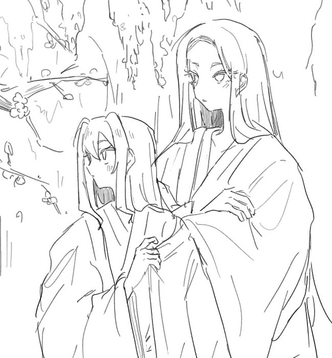 顕と若の絵 