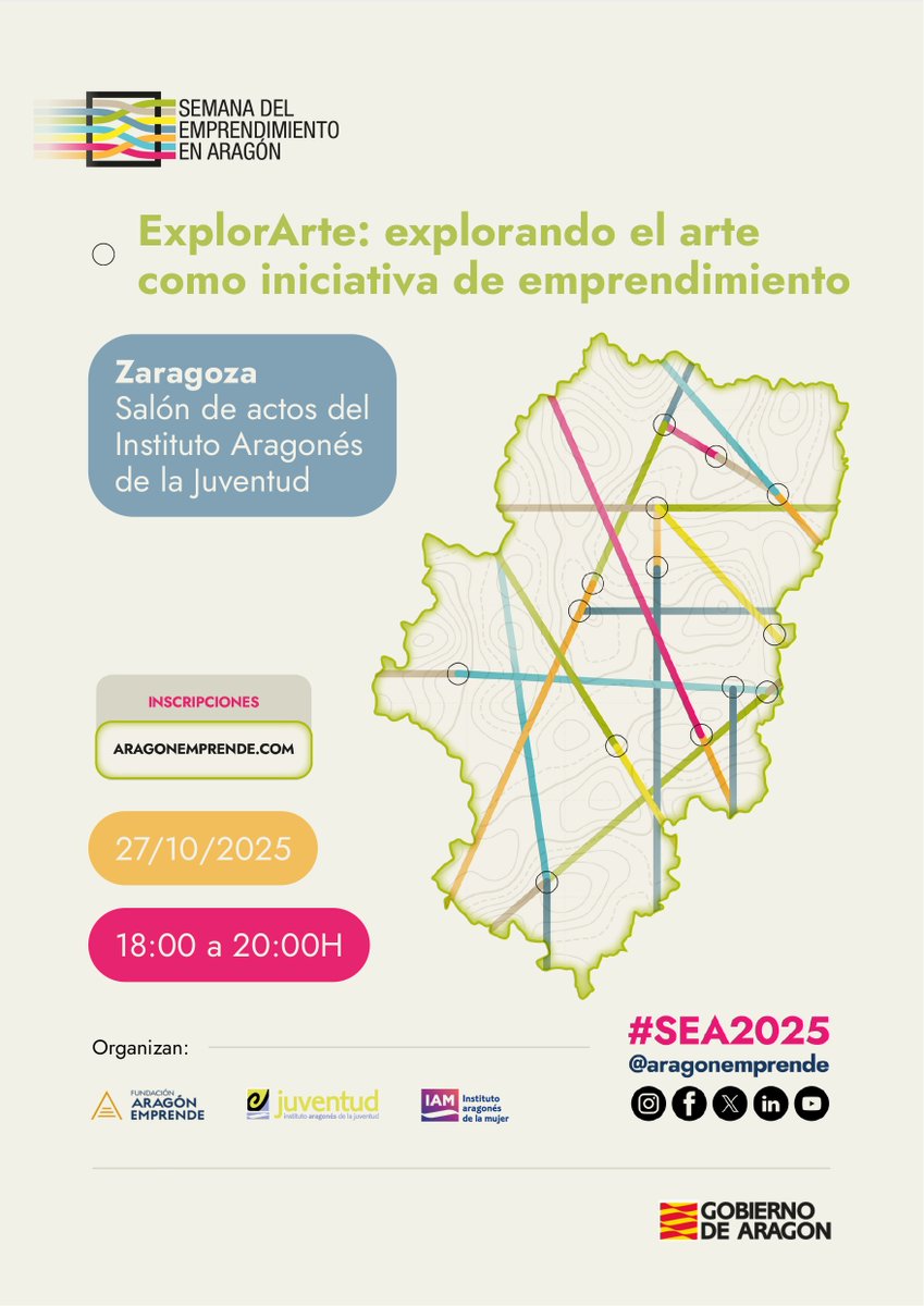 IA_Mujer's tweet image. ‼️ ¡Guarda la fecha! 📆

El @ia_mujer y el @IAJaragon estaremos en la Semana del Emprendimiento en #Aragón impulsada por @AragonEmprende, el lunes, día 27 de Octubre para hablar sobre arte y emprendimiento en el evento Explorarte. 
 
 #IAM #IAJ #AragónEmprende #SEA2025