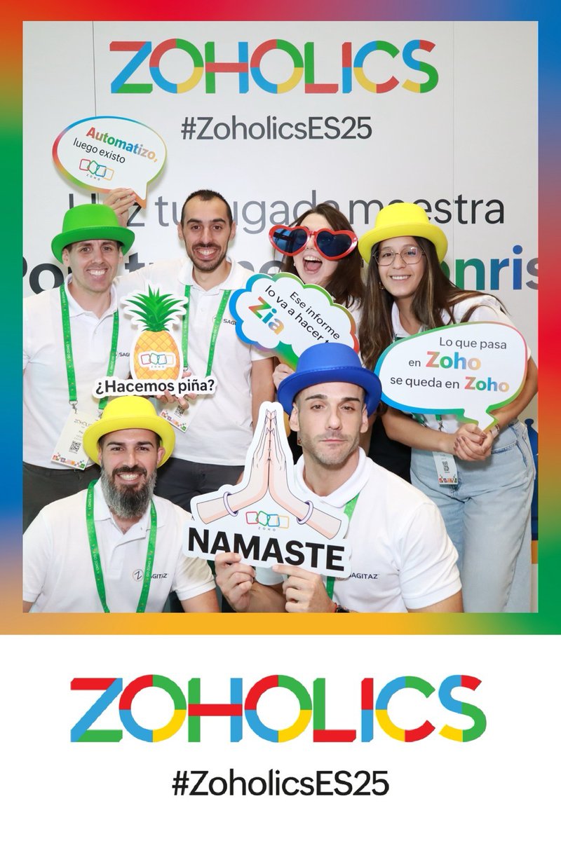 sagitaz_es's tweet photo. 🎉Primer día #ZoholicsES25: check
Inspiración y nuevas alianzas.
Gracias a clientes y partners como @woztell  💫
💡Aprovechado cada minuto explorando novedades que impulsarán proyectos de nuestros clientes.
Hoy seguimos.
¡ven y conversemos! 👋

#ZoholicsES25 #SAGITAZ @ZohoEspana https://t.co/gq7akzaEGm