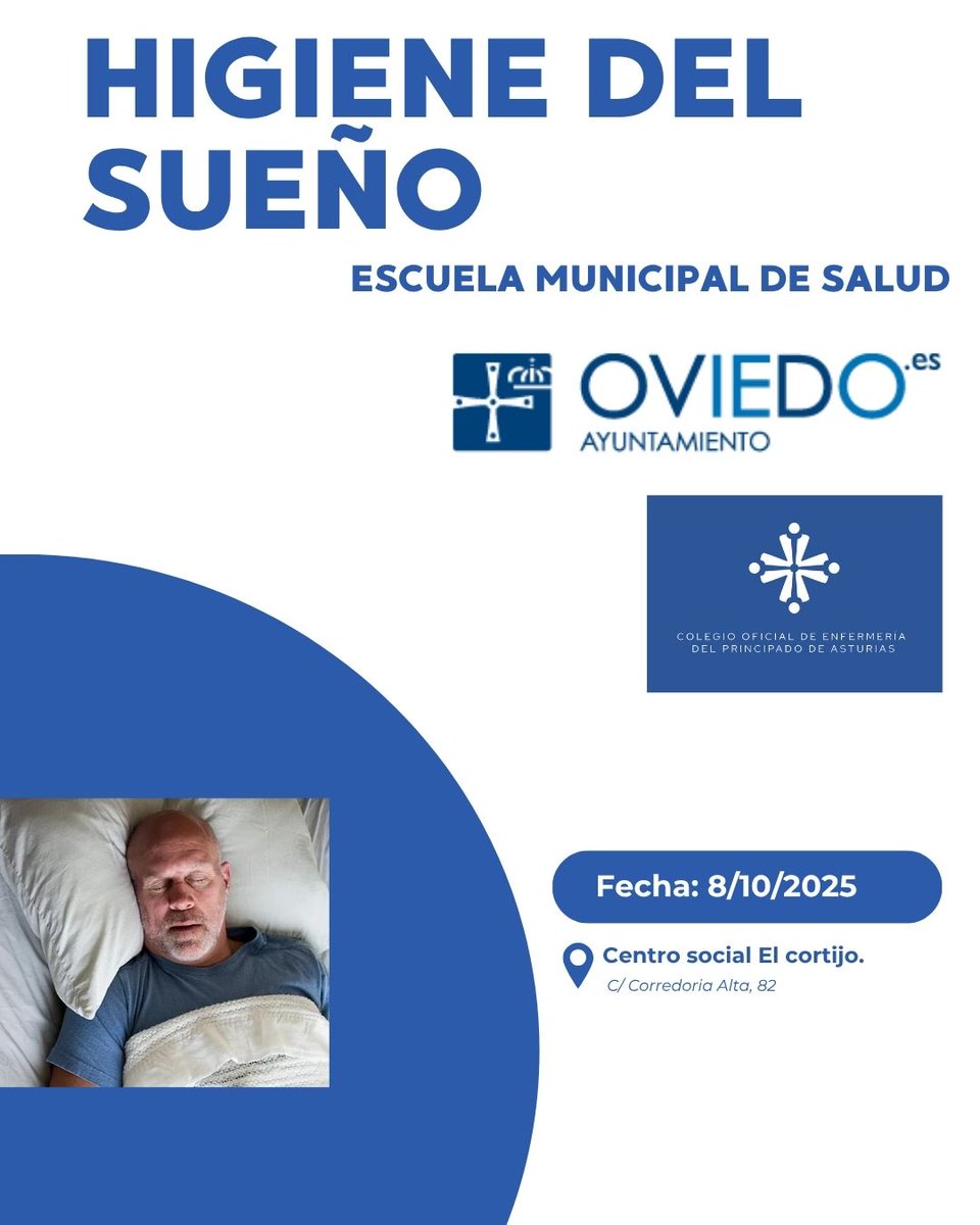 @aytoviedo (@aytoviedo) on Twitter photo La programación de la Escuela Municipal de Salud incluye esta semana charlas del <a href="/CODEPAsturias/">Colegio de Enfermería de Asturias</a> en los centros sociales de Buenavista, Las Campas, El Cortijo, Tenderina y El Cristo II
Toda la información en tinyurl.com/4wh358r4 La programación de la Escuela Municipal de Salud incluye esta semana charlas del <a href="/CODEPAsturias/">Colegio de Enfermería de Asturias</a> en los centros sociales de Buenavista, Las Campas, El Cortijo, Tenderina y El Cristo II
Toda la información en tinyurl.com/4wh358r4