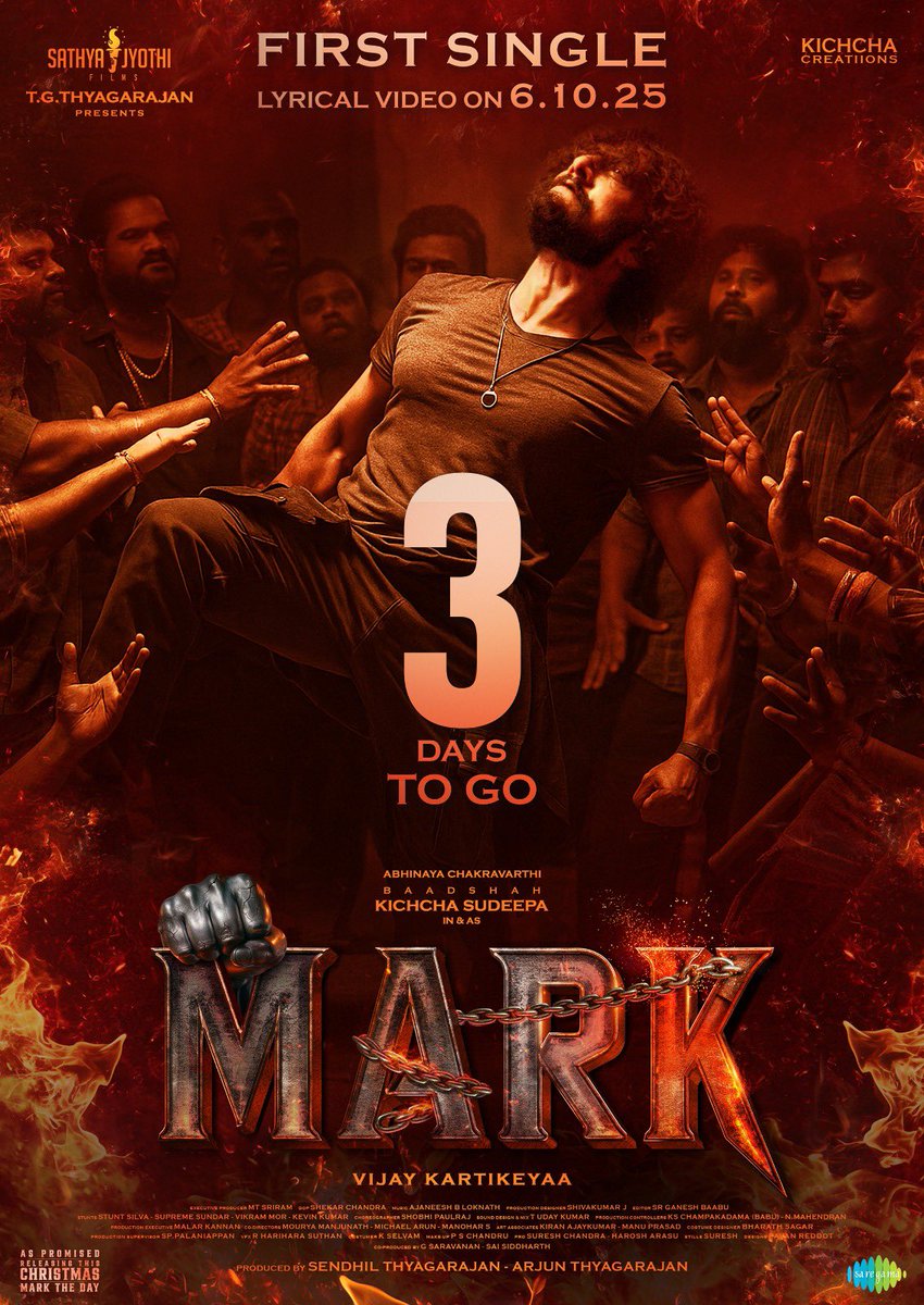 KaddaSHIVAMOGGA's tweet image. 3 Days to go for #MarkFirstSingle 💥🔥 

@KicchaSudeep #Mark