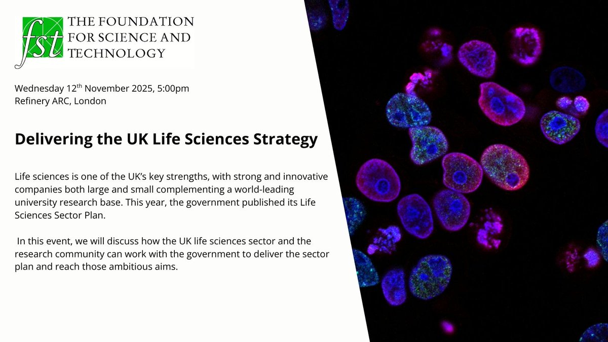 FoundSciTech's tweet image. 🍂 Have you signed up for any of our exciting (free!) Autumn discussion events? Coming up... AI and the future of work, Delivering the UK Life Sciences Strategy and Opportunities and Challenges in science, technology &amp;amp; innovation. foundation.org.uk/Events