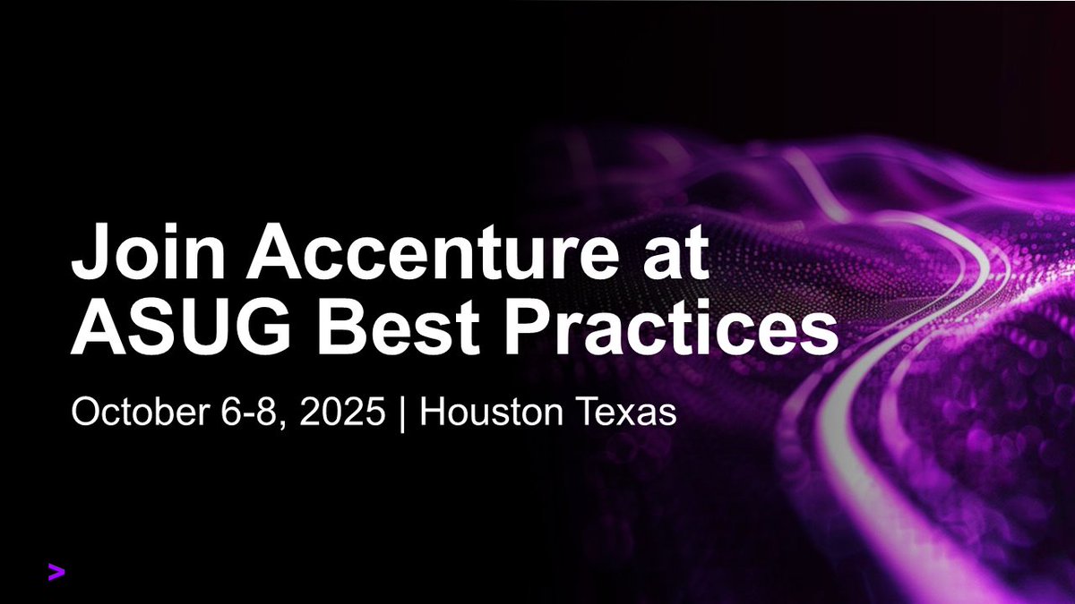 cesarprado68's tweet photo. Excited to join ASUG Best Practices: Oil, Gas &amp; Energy (Oct 6–8 | Houston) with @Accenture, exploring SAP innovations powering digital transformation. Agenda: https://t.co/NRfP7CRpJS 

#Accenture #Energy #ASUG #BPOGE https://t.co/hBQfNCkT9P