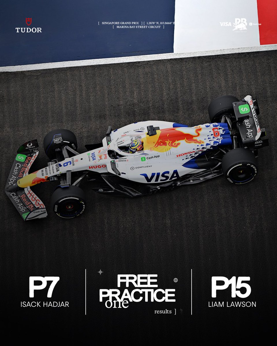 First set of Singapore laps in the 🎒 #F1 #VCARB #SingaporeGP