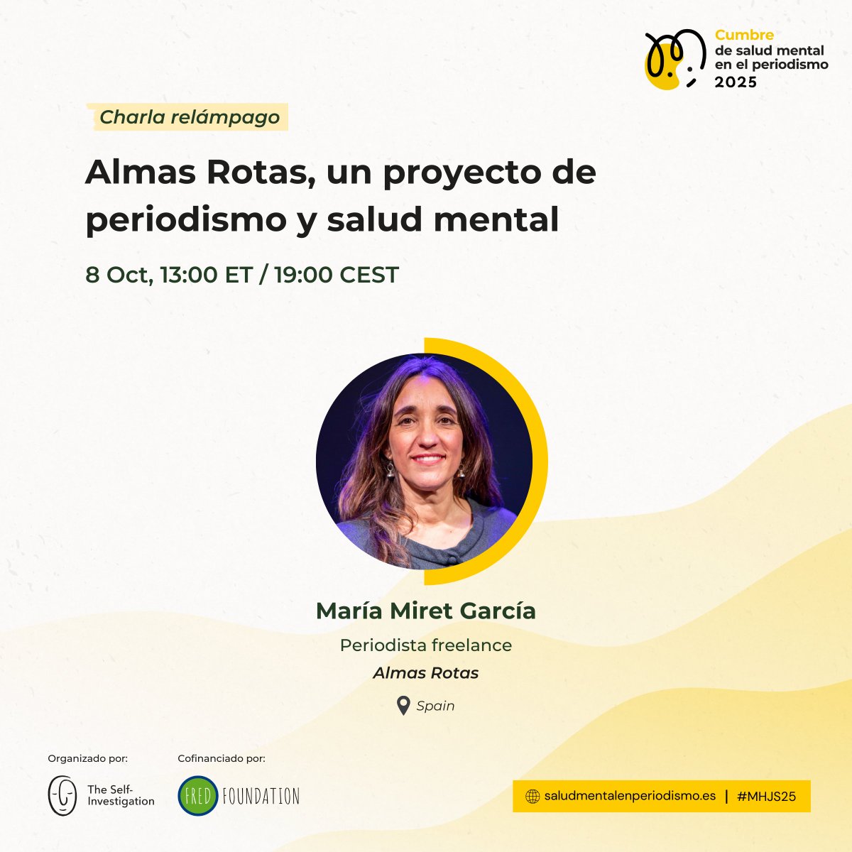 periodistia's tweet image. Más de 135 ponentes de 40 países nos reunimos en la #MHJS25 el próximo octubre theselfinvestigation.com/es/cumbre/ ¡Accede al programa! theselfinvestigation.com/es/cumbre/#age… 
Organizado por @selfinvestigate Cofinanciado por @fredfoundation Reserva tu entrada: mhjournalismsummit.org