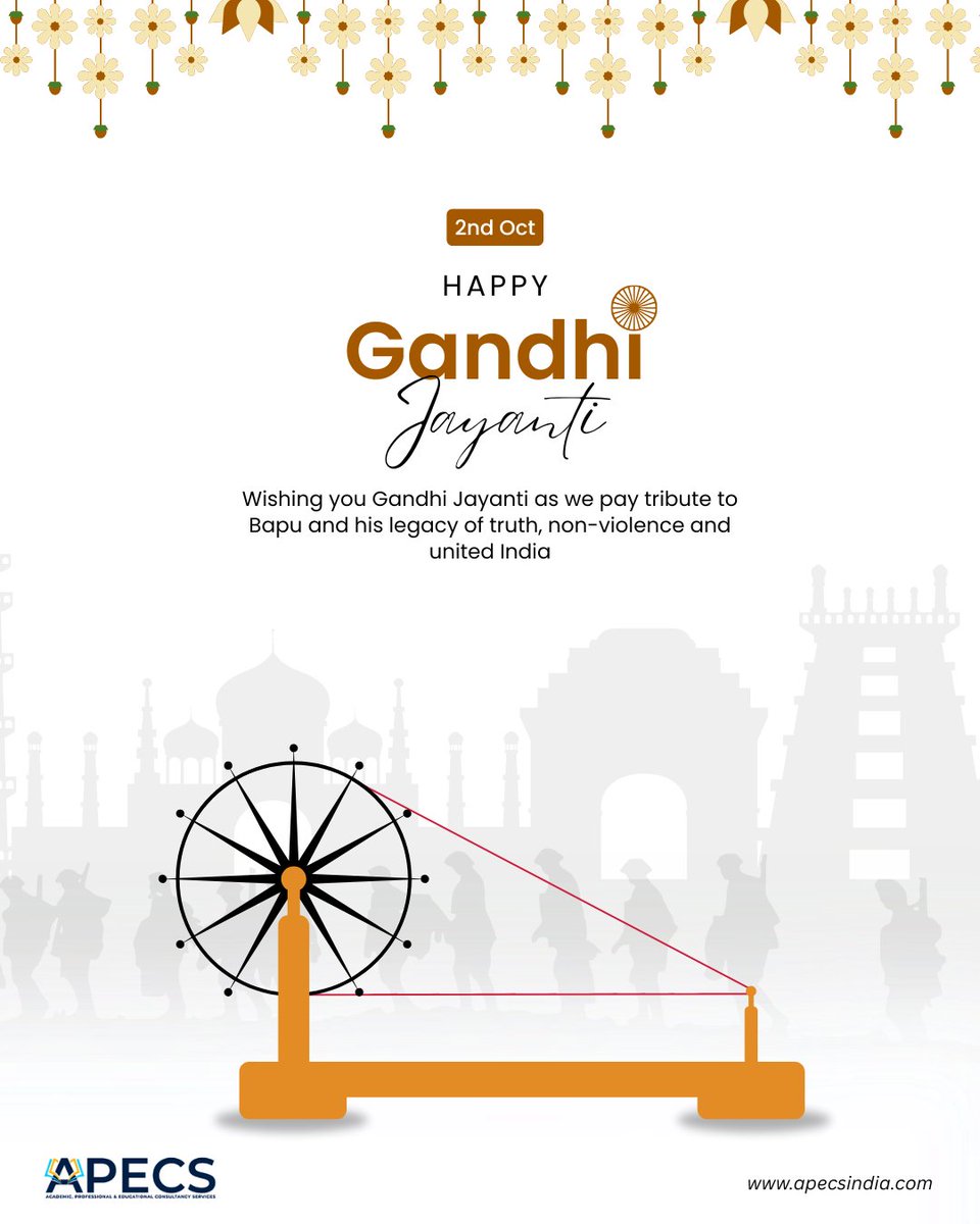 ApecsProjects's tweet image. Saluting the life and ideals of Bapu. May his courage and simplicity inspire us all.

#GandhiJayanti #MahatmaGandhi #2October #Peace #Bapu #BeTheChange #Satyagraha