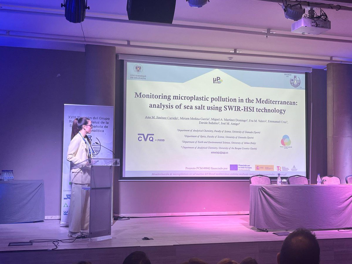 AMcarvelo's tweet photo. Hoy he tenido la oportunidad de comunicar los últimos avances del proyecto HyperUp en #GRASEQA2025 en Cádiz.
Un placer estar por esta tierra y poder intercambiar ideas con colegas! #HSI #microplastics #machineLearning https://t.co/E5uuKd3Lhx