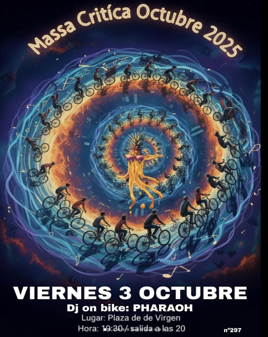 Massacriticavlc's tweet photo. ¡¡Hoy es primer viernes de mes y hay Massa!!. Si te acercas a la plaza muchas bicis coincidirán casualmente y darán una vuelta por la ciudad.

📍Plaza de La Virgen
⏰ 19:30 
🧭 Si llegas tarde nos pillas con @CriticalMaps
 
¡Viva la bici! https://t.co/6rRDHRpyVq