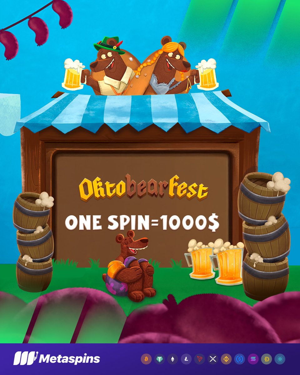 metaspinscasino's tweet photo. This Oktoberfest, one lucky spin could rope you in up to $𝟭,𝟬𝟬𝟬 𝗶𝗻 𝘄𝗮𝗴𝗲𝗿-𝗳𝗿𝗲𝗲 𝗰𝗮𝘀𝗵. All you need is the highest win from a single spin.

Take your shot on 𝗢𝗸𝘁𝗼𝗯𝗲𝗮𝗿𝗳𝗲𝘀𝘁 by Popiplay with just $0.10. One spin. One winner. One big haul. https://t.co/dNwwVK0nv4