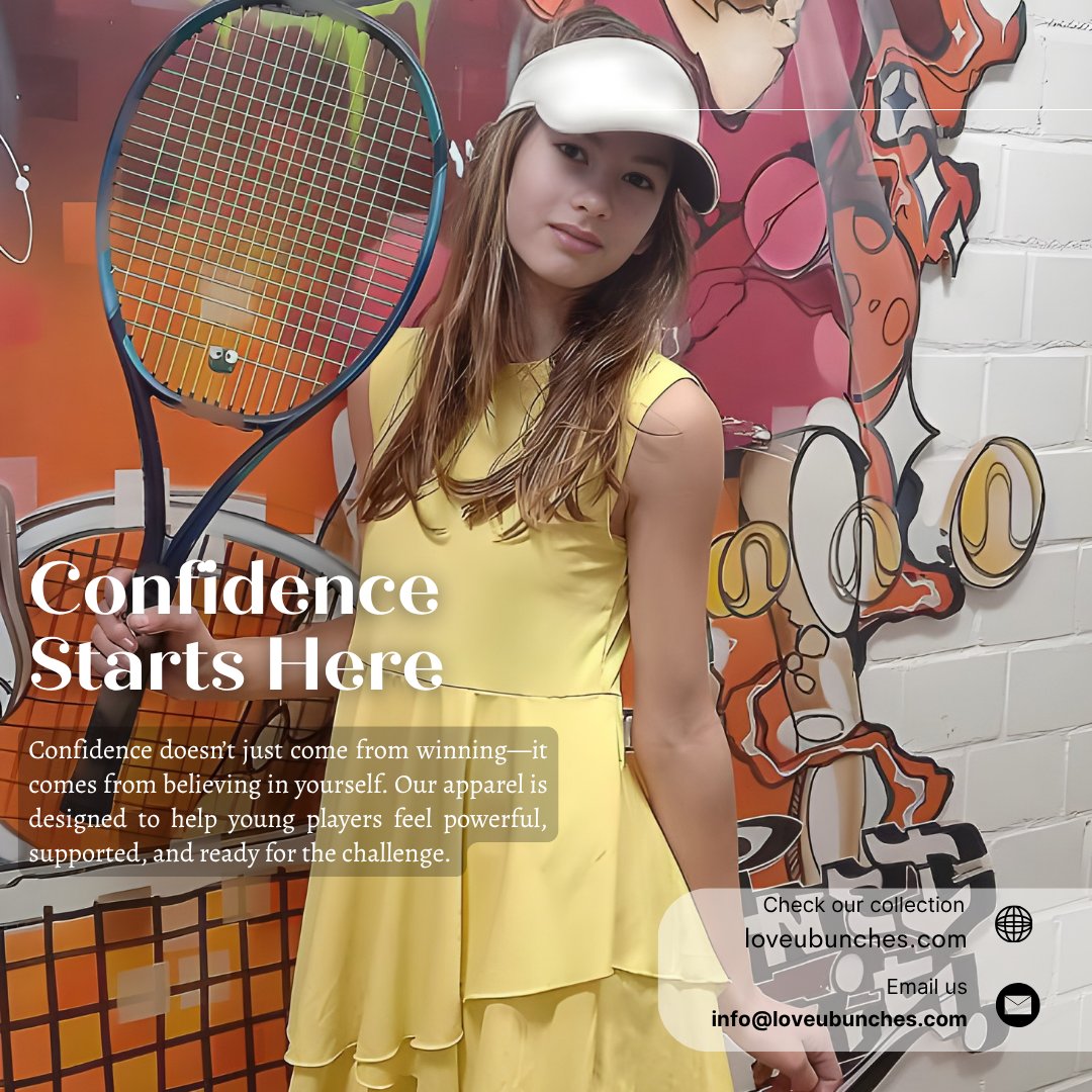 bunches8513's tweet image. ✨ Confidence isn’t just about winning — it starts with believing in yourself.
Our apparel is designed to help every young player feel powerful, supported, and ready to rise to every challenge. 💪🎾

#ConfidenceOnCourt #PlayWithPower #TennisGirls #FutureTennisStar #LoveUBunches