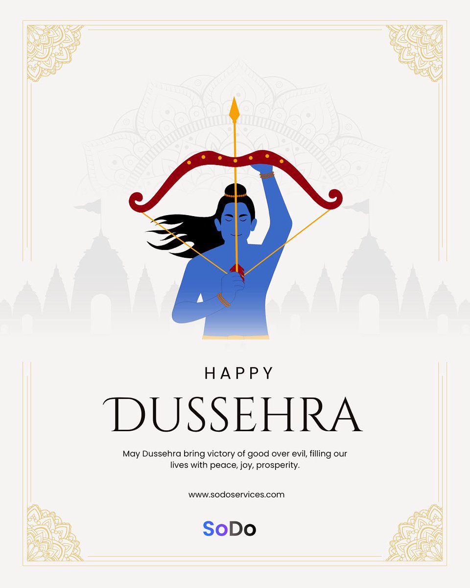 SoDoTalent's tweet photo. 🔥 The celebrations may be over, but the message lives on. 🌸✨

Good triumphs over evil — when we choose integrity, courage &amp; purpose daily. 🙏

Wishing you peace, positivity, prosperity, happiness &amp; success. ✨

#HappyDussehra #VictoryOfGoodOverEvil #Leadership #Growth #SoDo https://t.co/frsuFMZEZZ