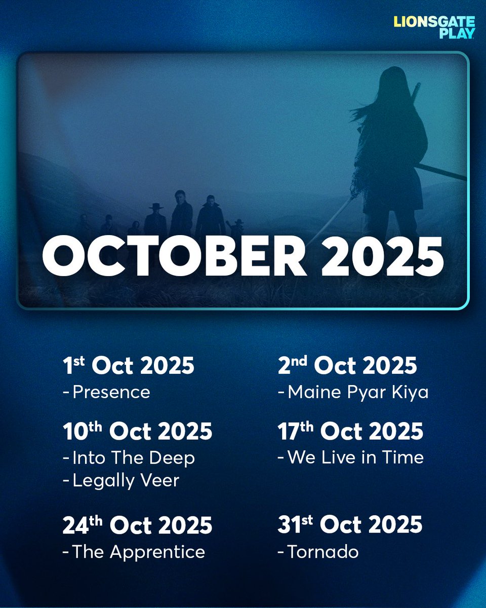 lionsgateplayIN's tweet image. An October Binge Fest!

Tales that haunt, romances that burn, politics that twist, and thrillers that pull you under. Your month is binge-ready with stories like never seen before.

Start streaming now on Lionsgate Play.

#MustWatch