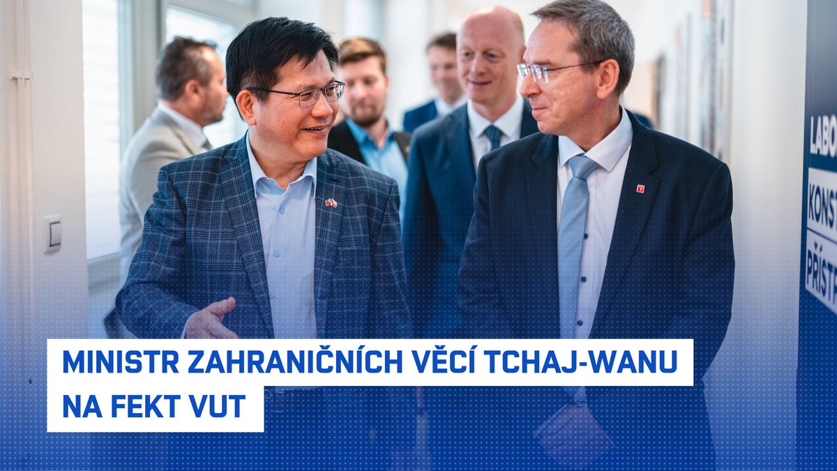 FEKT_VUT's tweet image. Ministr zahraničí Tchaj-wanu Lin Chia-lung navštívil FEKT VUT a ACDRC v Brně. 🌍🔋
Představili jsme mu naše výzkumné skupiny zaměřené na čipové technologie a pouzdření.
👉 Podrobnosti na webu: fekt.vut.cz/o_fakulte/aktu…
#fektvut #chipdesign #taiwan #brno