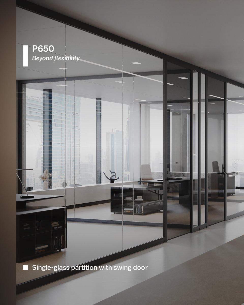 #P650 is all about freedom.

It adapts to your space, even when floors and ceilings aren’t perfect. Clean lines, bright surfaces, and endless combinations—hinged or sliding, solid or transparent.
Design without limits.
