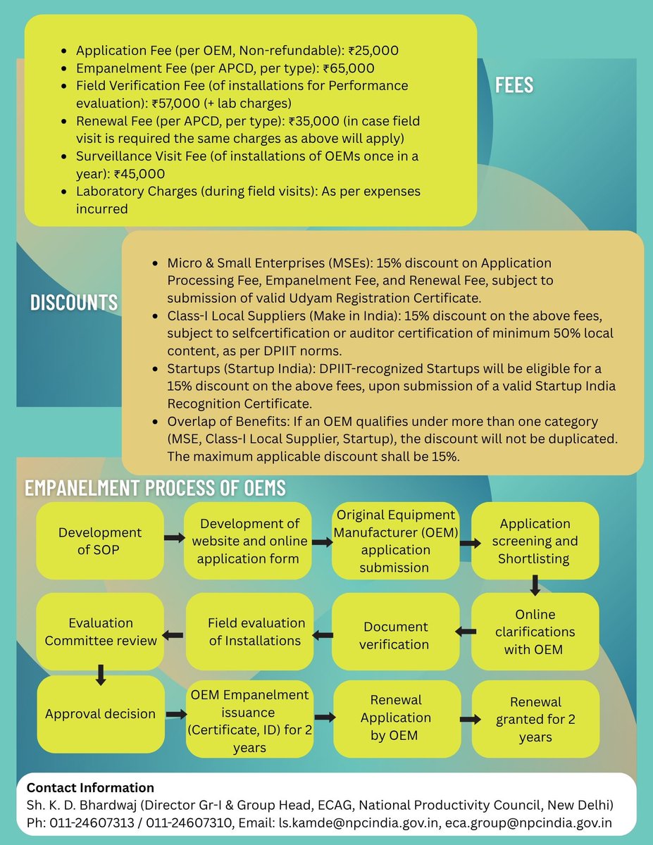 NPC_INDIA_GOV's tweet image. OEM Empanelment for Air Pollution Control Devices (APCDs) in Delhi NCR