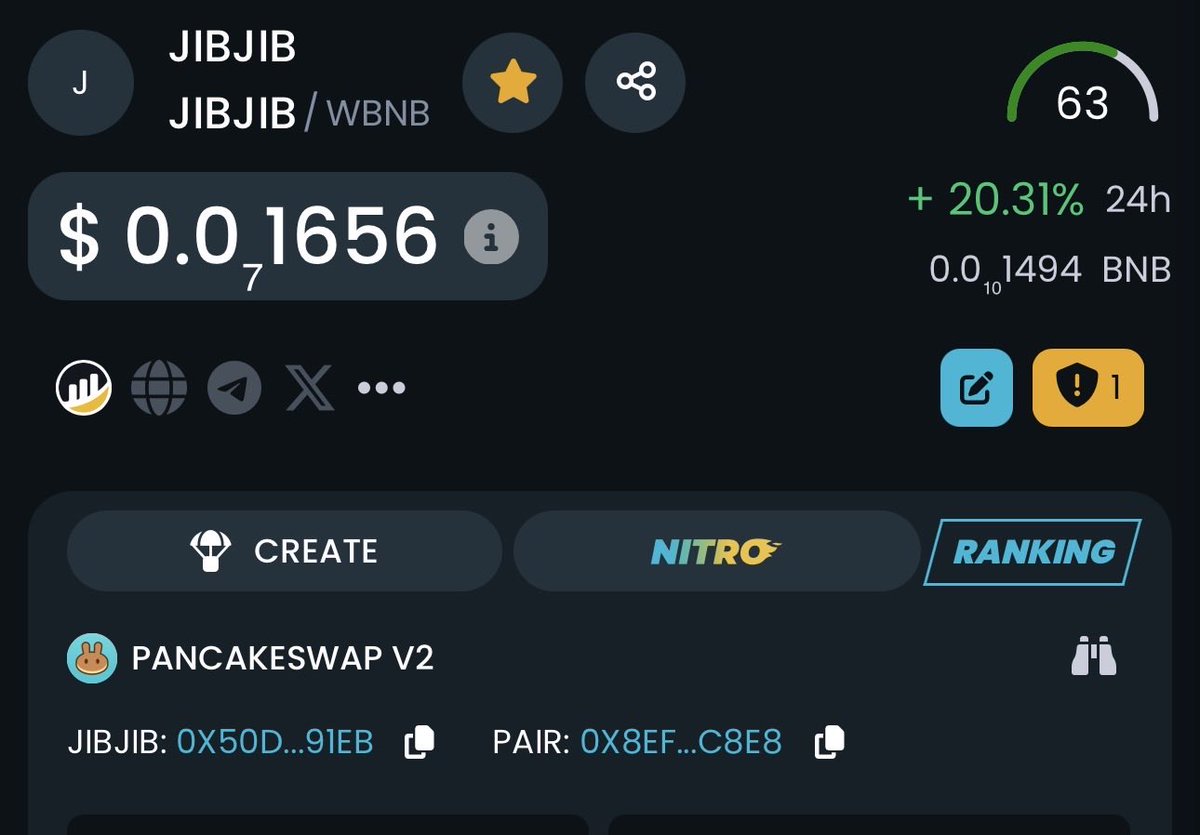 JibjibCommunity's tweet photo. JIBJIB price surges to 20%
@cz_binance 
@BnbWalletBSC 
@BinanceWallet https://t.co/bx5cVuKCg6