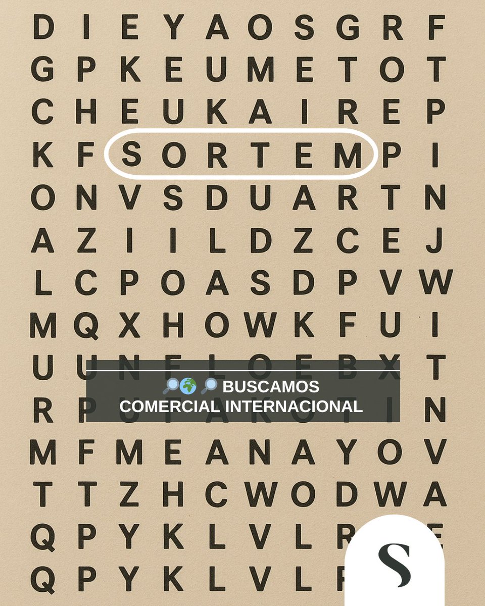 🔎🌍🔎  Buscamos Comercial Internacional – Barcelona
¿Te apasionan las ventas, los idiomas y viajar por Europa? En Sortem, especialistas en el sector funerario, queremos sumar a alguien como tú.

📩 CV a: admin@sortem.es

#ComercialInternacional #SectorFunerario #Empleo #Sortem