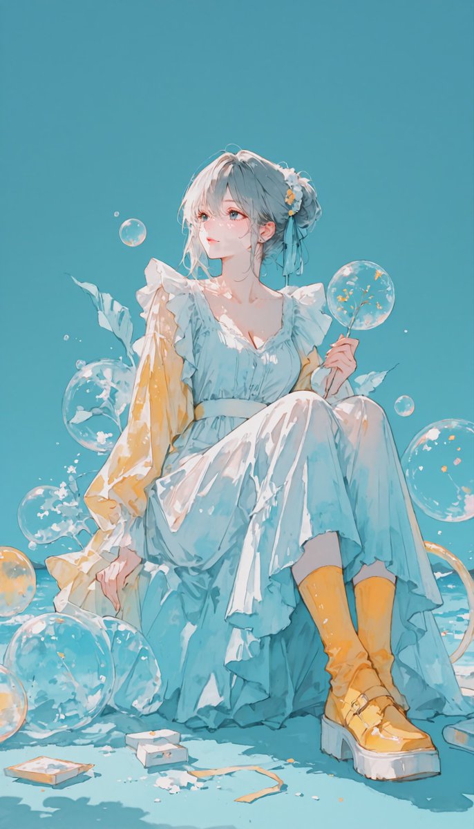 kun_chang_68's tweet image. #AIart #ComfyUI Flux+Illustrious