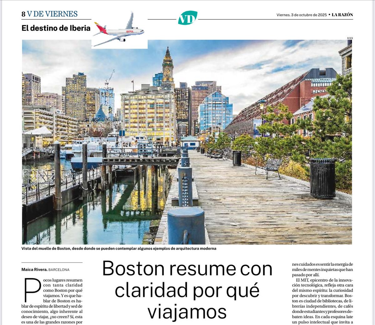 Viajar, libertad, aprendizaje…, todo esto se entrelaza de manera natural con la “Atenas de América”, ¡#Boston!
¡Mi artículo ✍️ de hoy en <a href="/larazon_es/">La Razón</a> ! 
*En edición impresa, y en digital 👉 larazon.es/viajes/boston-…
#viajar ✈️ #EstadosUnidos