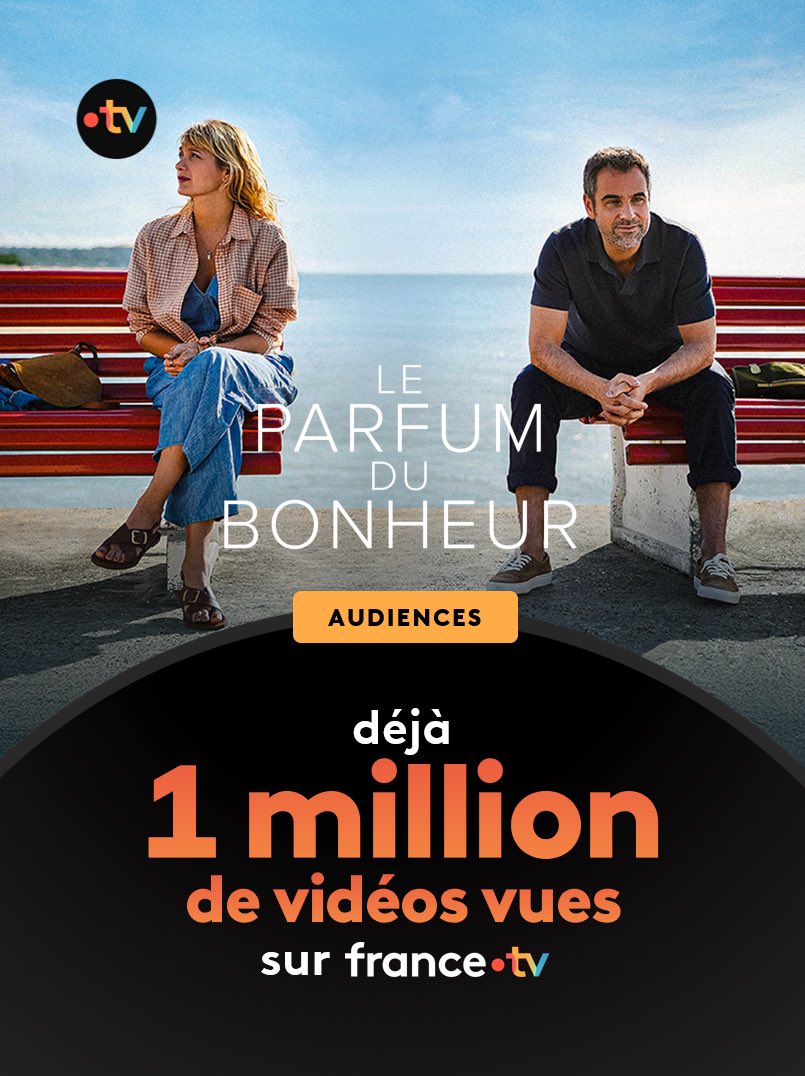 francetvpro's tweet photo. 📈Audiences | #série 

« Le parfum du bonheur », d’après le roman @GinieGrimaldi 

📆 A voir sur #France2 à partir de mercredi 8/10 à 21.10

↪️ Dispo en intégralité sur https://t.co/JqV7mXAoWY https://t.co/XPYNOy3c1X