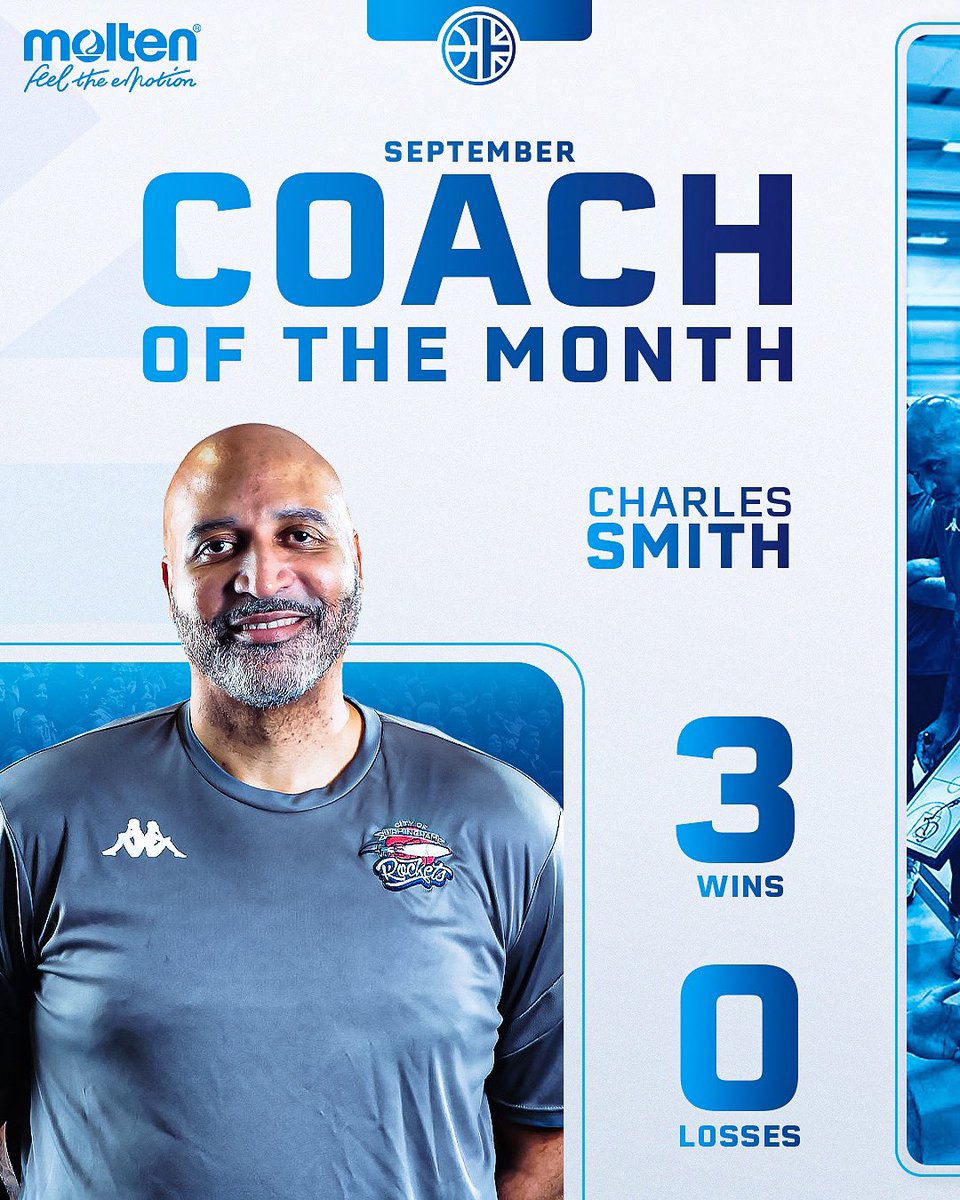 🎓 Charles Smith masterminded <a href="/cobrockets/">City of Birmingham Rockets</a> to a 3-0 record and wins the @moltenbasketball Coach of the Month for September

📄 britishchampionship.basketball/blogs/news/cha…

#bcb2526 | #bcbtrophy