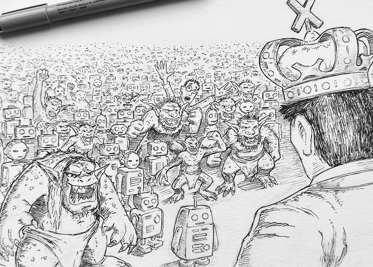 Today's inktober prompt: crown. #Inktober2025 #Inktober  #drawing