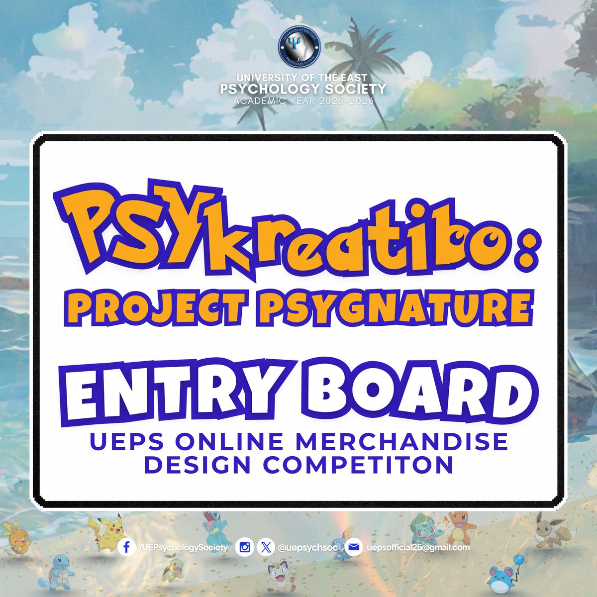UEPsychSoc's tweet photo. PSYkreatibo: Project PSYgnature entries are officially here! 

See full post here: https://t.co/PWh3fbywiR

#UEPS2526 https://t.co/f7eoJyj8tf