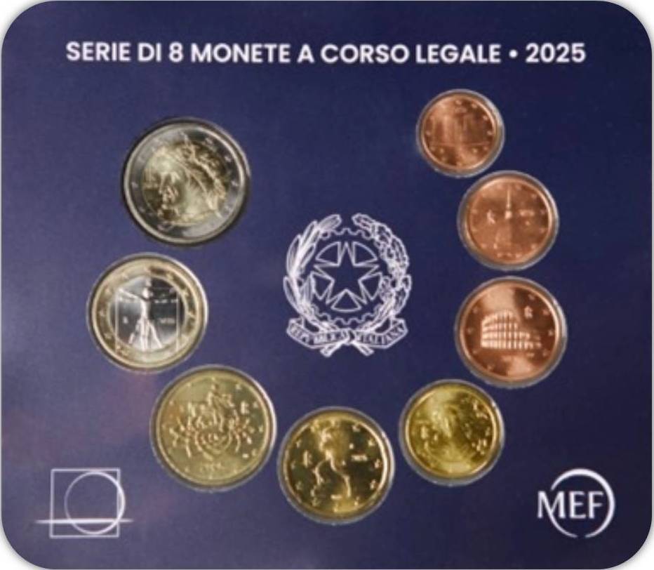 #ITALIA 🇮🇹 Set Divisionale 8 monete FDC
eurocollezione.altervista.org/_ITALIA_/_Seri…
- Tiratura 6.000
- Emissione #25settembre
<a href="/IPZS/">Poligrafico e Zecca</a>