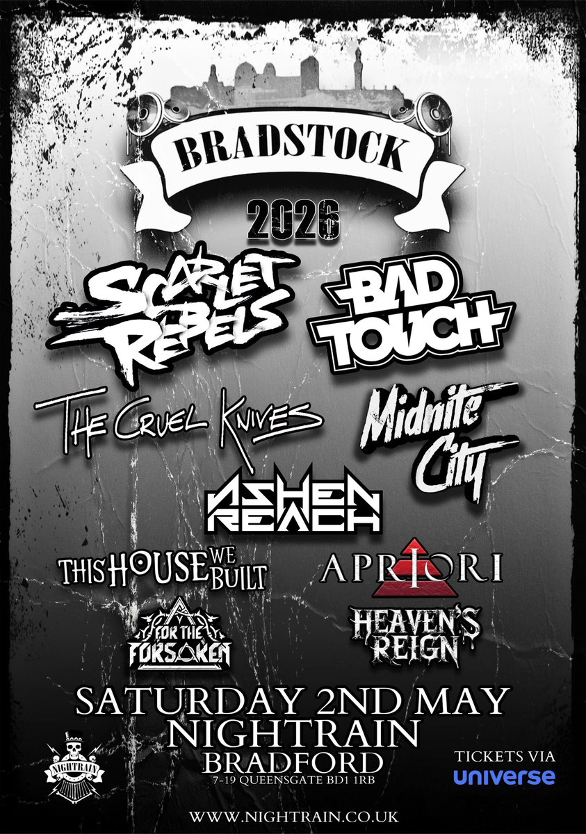 Just Announced! The Cruel Knives live at <a href="/NightrainVenue/">Nightrain Music Venue - Bradford</a> in Bradford on Saturday 2nd May 2026. 🎟 Tickets are on sale now, don’t sleep on this one.