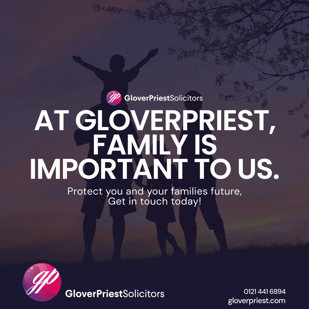 If your looking for a Family Law Solicitor in the Midlands, get in touch today:
📞 Call us - 0121 441 6894
🖇️ Learn more - gloverpriest.com/services/perso…

#GloverPriestSolicitors #FamilyLaw #Divorce