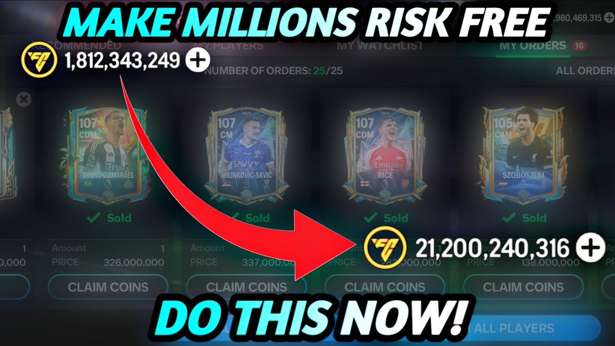 How to make millions of coins risk free in FC Mobile 26
Check it out here:
youtu.be/rFe2mC1QA70?si…

#FCMobile 
#fcmobile26