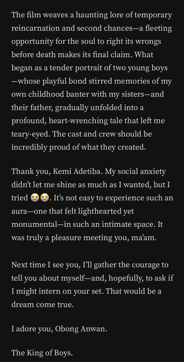 BomskyT's tweet photo. Thank you, @kemiadetiba . My social anxiety came out to play , but I tried 😭. It’s not easy to experience such an aura — one that felt lighthearted yet monumental — in such an intimate space. It was truly a pleasure meeting you, ma’am. https://t.co/0PLJiMc7aN