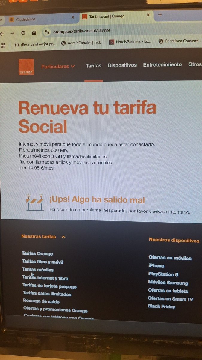 melysurf's tweet photo. @orange_es No puedo renovar mi tarifa, el sistema da error. https://t.co/5tlIJrrS5O