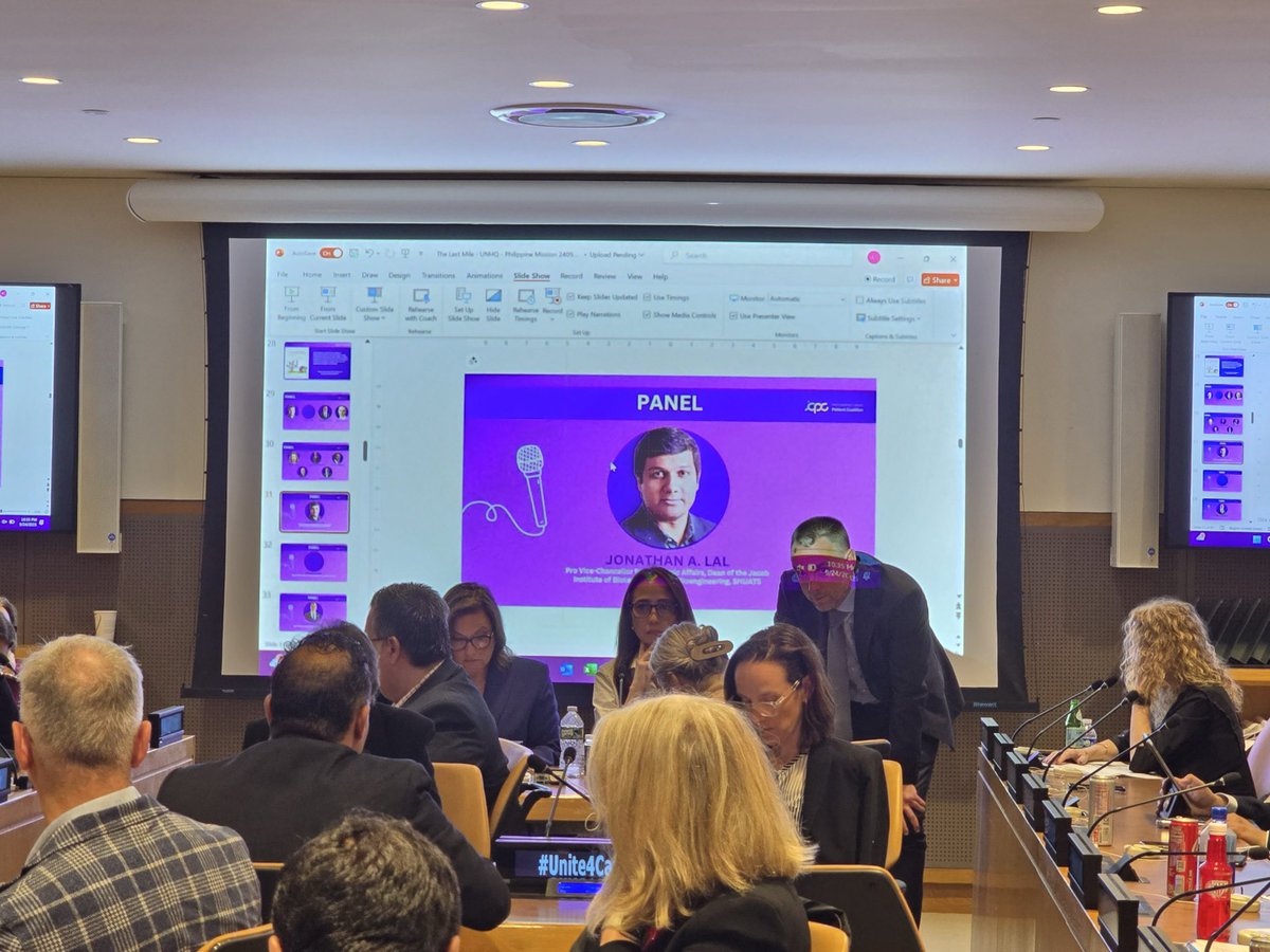 shuats_edu's tweet photo. Pro VC (Academics) SHUATS, Prof. (Dr) ir Jonathan A. Lal at United Nations.

Prof. Lal represented SHUATS and International Cancer Patient Coalition (ICPC) and addressed critical issues around cancer care in three sessions held on 24-25 Sep. 2025.

https://t.co/4Y27pgra3T https://t.co/SYR1TppJP2