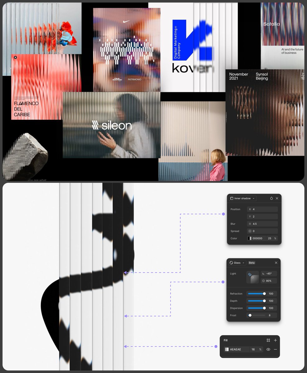 praveenisomer's tweet image. This is how you make a fractal glass effect in figma. Tutorial.