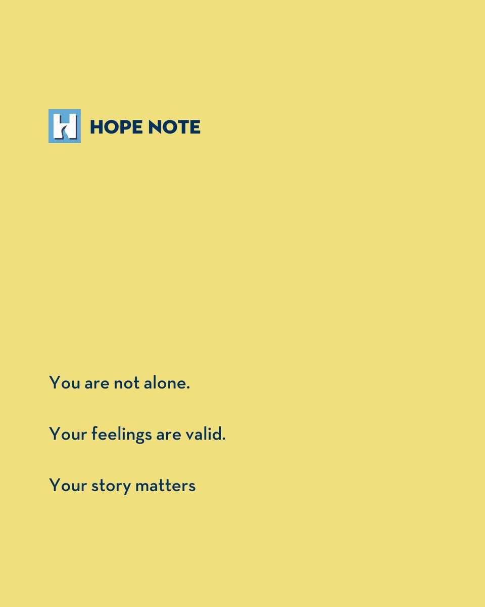 HopeWayCLT's tweet image. #HopeNote

You are not alone.

Your feelings are valid.

Your story matters