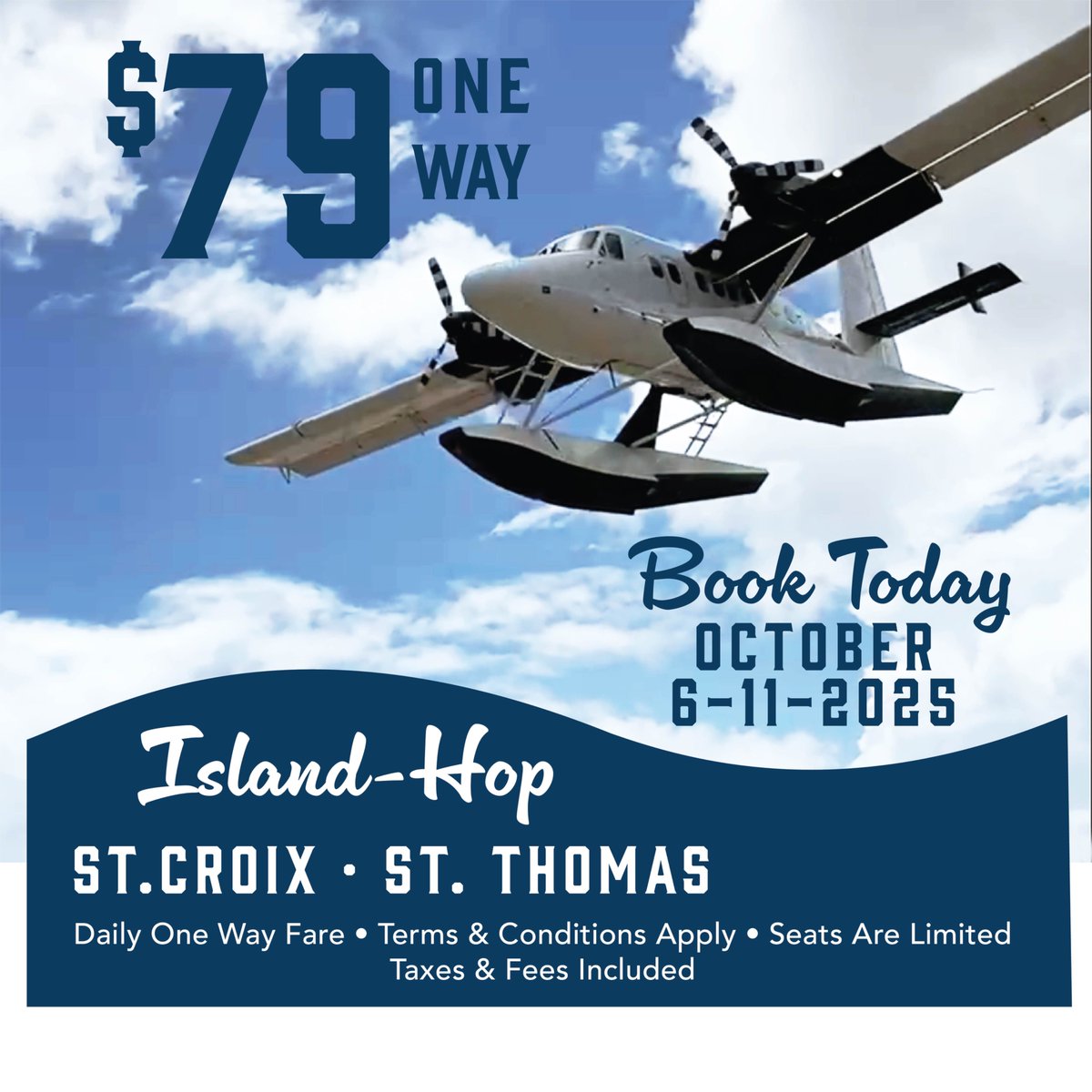 Booking your Seaborne flight for next week makes the weekend extra relaxed! 
Downtown to Downtown is a stress free island-hop starting as low as $79 one way.
Book for next week at seaborneairlines.com
or call our reservations team at:  801-401-9100