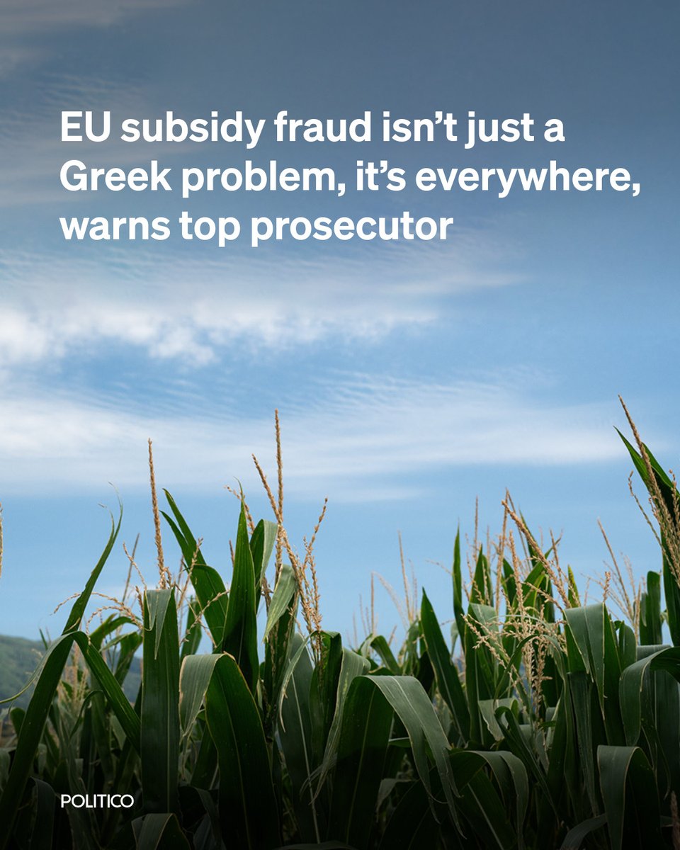 POLITICOEurope's tweet image. Farm subsidies represent a third of the EU budget.  
 
That makes them a tempting target for corruption schemes everywhere. 

🔗 ow.ly/bMHj50X60j0