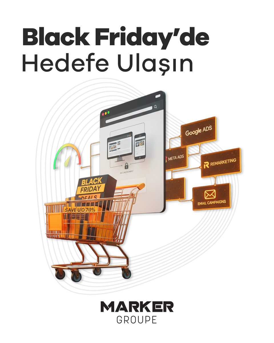 markergroupe's tweet image. 🛍️ Black Friday yaklaşıyor!
Satış rekorları için sadece indirimler yetmez doğru hazırlık şart!
Doğru stratejiyle hazırlanın, satışlarınızı artırın ve Black Friday’de en iyi performansı elde edin! 🚀
#MarkerGroupe #BlackFriday #Ecommerce #SEO #Eticaret #Dijitalpazarlama