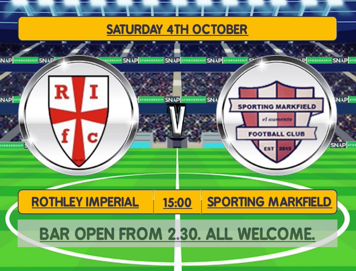 RothleyFC's tweet image. This weekends fixture 

🆚 @SM_FC2017 
📆 04/10/25
🏆 @officialLSL1 Division 2
⚽️ 3.00pm
🏟️ LE7 7NL
🍻 Open from 2.30pm