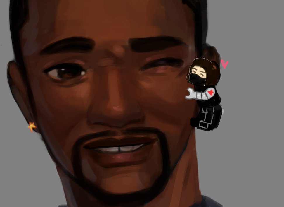suikaART_'s tweet photo. sam and lego bucky 🥺 https://t.co/qEa0DsOe9w