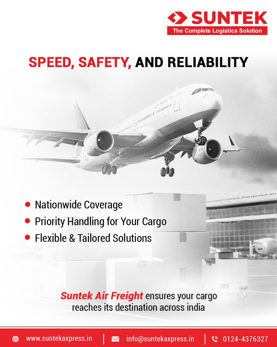 Suntek_Axpress's tweet image. With nationwide coverage, real-time tracking, and priority handling, we tailor our solutions to your business needs. From urgent shipments to delicate cargo, trust Suntek to keep your supply chain moving.
#suntekaxpress #airfreight #logisticsolutions #supplychain #fastdelivery
