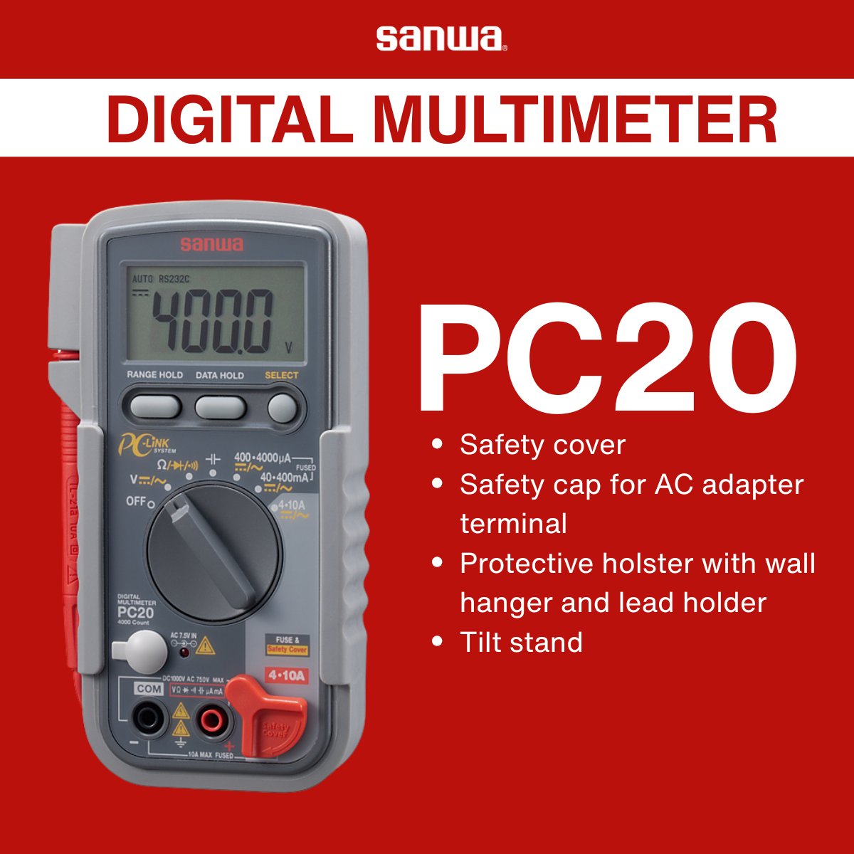Need a reliable multimeter for daily testing? The PC20 Digital Multimeter delivers accuracy, durability, and ease of use. A must-have for professionals! ⚙️📊 #PC20 #DigitalMultimeter #SanwaElectric