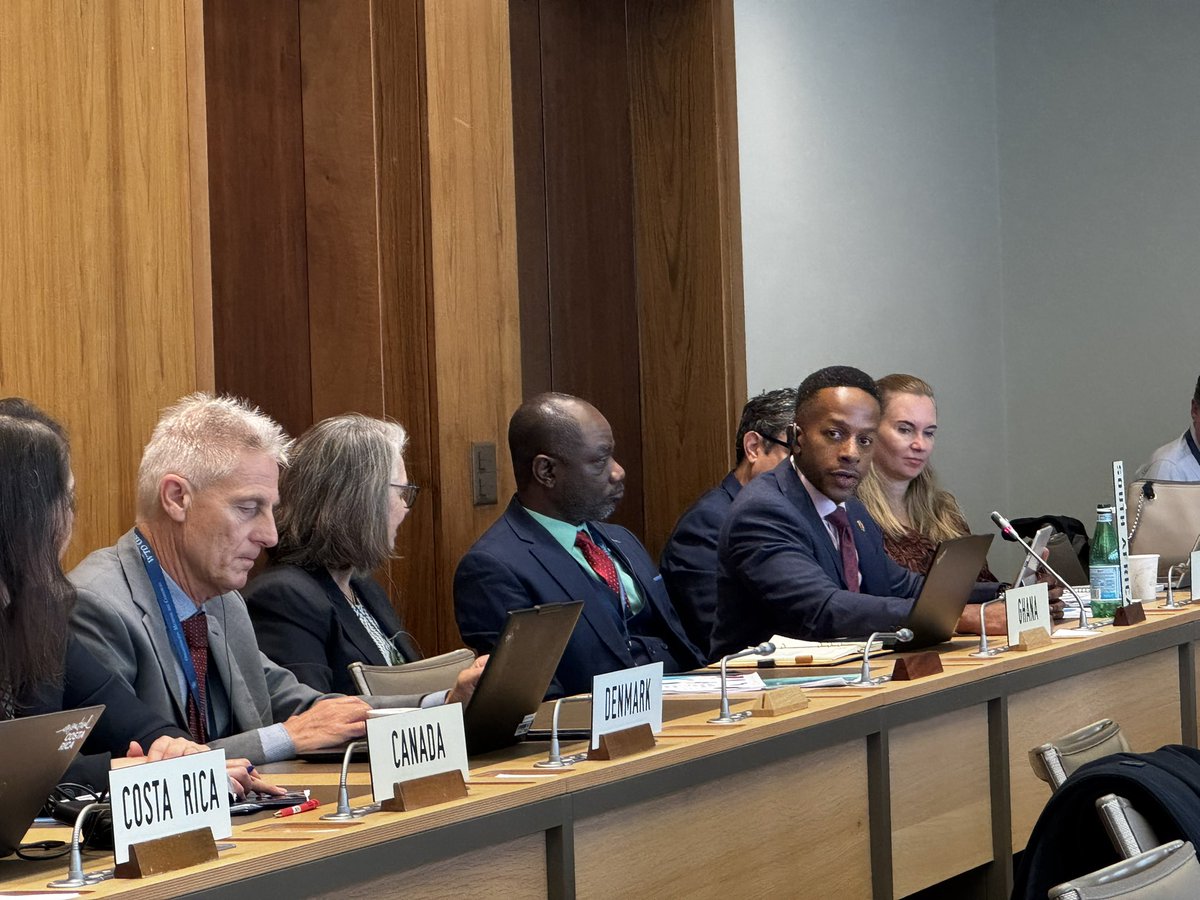 What a packed morning at <a href="/wto/">WTO</a> MSME Working Group- thank you to <a href="/ITCnews/">International Trade Centre (ITC)</a> DED <a href="/tembo_dorothy/">Dorothy Tembo</a> &amp; <a href="/WIPO/">World Intellectual Property Organization (WIPO)</a> ADG Marco Aleman for joining. Pleasure also to commend the work of one of the WTO colleagues (Simon) that supported the working group