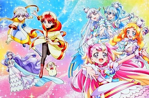 AIrzahn's tweet image. Wonderful Precure 🐾 
Embellishing the post features power-up appearances by the animal protectors, including Satoru &amp;amp; Daifuku as magical boys ~ ! 🐾