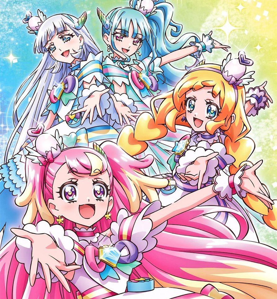 AIrzahn's tweet image. Wonderful Precure 🐾 
Embellishing the post features power-up appearances by the animal protectors, including Satoru &amp;amp; Daifuku as magical boys ~ ! 🐾